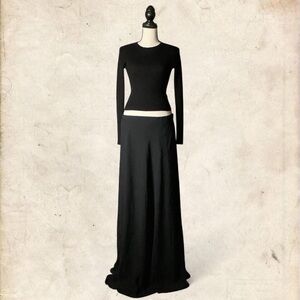 Adrianna Papell Black Maxi Skirt